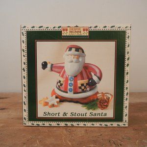 Debbie Mumm Sakura Santa Claus Christmas Holiday Teapot 6" H x 7" W x 4.5" D EUC